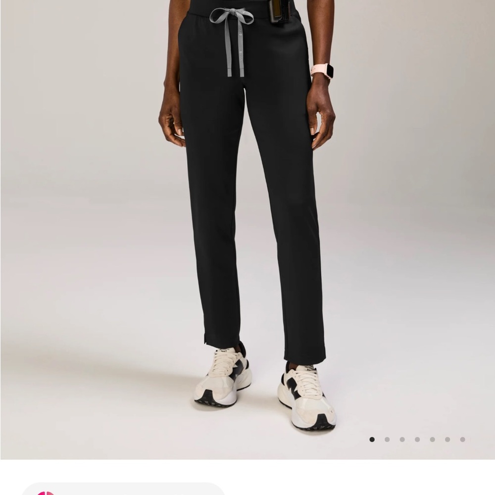 Figs Black Tena FormX Slim Tapered Scrub Pants